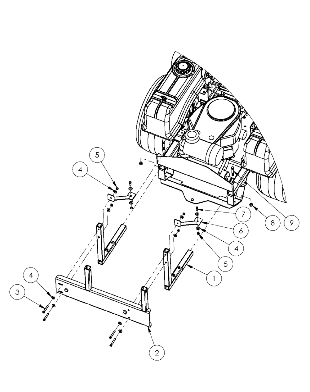 Catcher Mount Diagram and Parts List for 59A30001 150 Cub Cadet Lawn Tractor